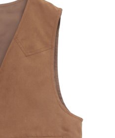 earth music&ecology スウェード調フリンジベスト