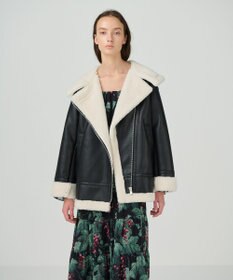 GRACE CONTINENTAL フェイクムートンフライトジャケット