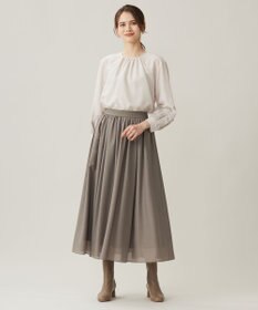 自由区 L 【洗える】シアーエンブロイダリープルオーバー ブラウス