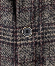 JOSEPH ABBOUD 【イタリア素材/軽量/中綿キルト裏地】スライバーチェックジャージー ジャケット