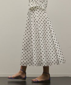 GRACE CONTINENTAL ドットフロッキータックスカート