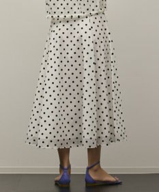 GRACE CONTINENTAL ドットフロッキータックスカート