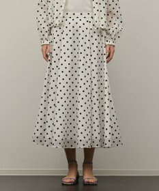 GRACE CONTINENTAL ドットフロッキータックスカート