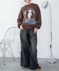 WEGO 【洗える】グラフィックニットBIGプルオーバー