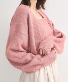 earth music&ecology ＳＥＴ２点スパンコールニットボレロ×タンク