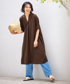 ANY L フレンチリネンシャツワンピース