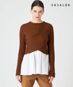 BEIGE， 【WEB限定】AMBRE / キャミ付きクロップドニット