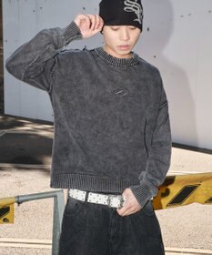 WEGO 【ユニセックス着用ITEM】ピグメントロゴニットプルオーバー