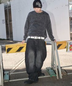 WEGO 【ユニセックス着用ITEM】ピグメントロゴニットプルオーバー