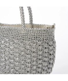 UNBILLION cachecache 柄編みメタリックヤーン2wayミニトート