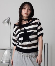 WEGO オフショルメッシュニット（S）