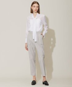 ICB L C/Siドビーストライプ ボウタイブラウス