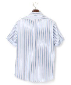 J.PRESS MEN オーガニックコットンダブルチューブマルチストライプシャツ