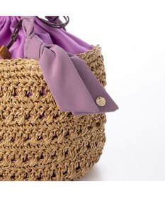 UNBILLION カシュカシュ cachecache / 下がりリボン柄編みトートバッグ