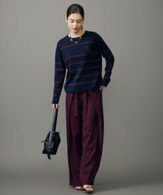 自由区 L コットンウールハイゲージボーダー ニット