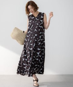 23区 【洗える】Ratti フラワーアートプリント ワンピース