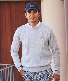 23区GOLF 【MEN】ウールブレンド カラーニット ラウンドから普段のお出かけや、お散歩まで◎