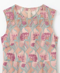 GRACE CONTINENTAL フラワー刺繍チュールドレス