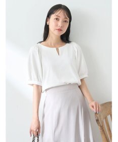 earth music&ecology パフスリーブキラリポイントプルオーバー