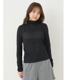 earth music&ecology 起毛レースハイネックインナー