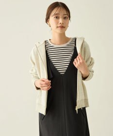 ANY L ラメダンボールダブルジップパーカー