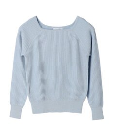 Green Parks 洗える　スクエアネックリブニットプルオーバー