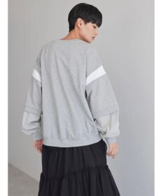 AMERICAN HOLIC 袖異素材ミニ裏毛プルオーバー