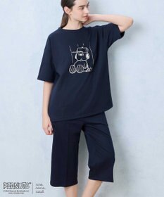 une nana cool 【綿100％】度詰コーマシルケットミニ裏毛パジャマ PEANUTS × une nana cool