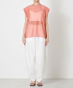 NAVE 【Nave・洗える/シアー素材】シアーリンクル ノースリーブブラウス