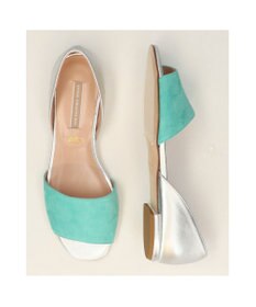 INTER-CHAUSSURES 【INTER-CHAUSSURES】異素材コンビオープントウパンプス