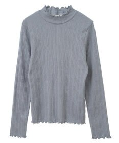 earth music&ecology ランダムチェーンリブハイネックプルオーバー