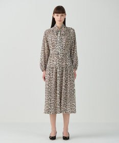 GRACE CONTINENTAL レオパードドレープドレス