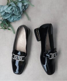 Bridget Birkin 【Bridget Birkin】パールヒールビジューバックルローファー