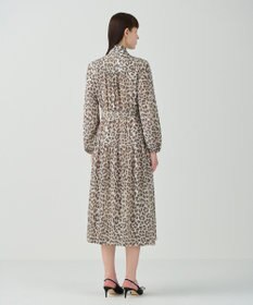 GRACE CONTINENTAL レオパードドレープドレス