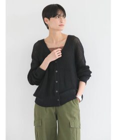 AMERICAN HOLIC ２ＷＡＹメッシュ編みニットカーディガン