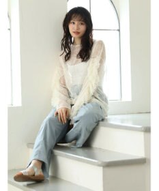 Green Parks ・ＡＮＤ　ＳＥＡＲＣＨ　レーシーラッフルスリーブチュニック