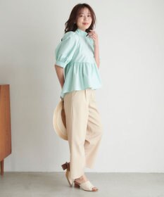 Feroux 【新色追加・ONWARD CROSSET MAG掲載】バックリボンパフスリーブ ブラウス