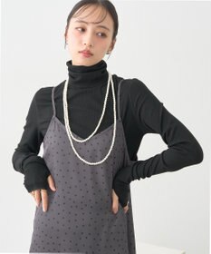 earth music&ecology リブタートルネックプルオーバー