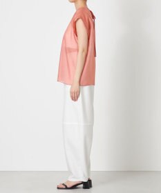 NAVE 【Nave・洗える/シアー素材】シアーリンクル ノースリーブブラウス