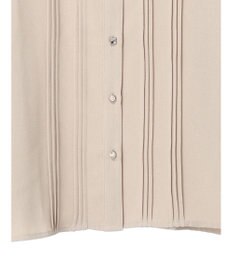 Green Parks ・ＥＬＥＮＣＡＲＥ　ＤＵＥ　イロイロ釦ピンタックブラウス