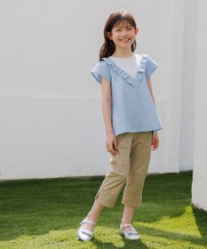 組曲 KIDS 【150-160㎝】サッカーストライプ ブラウス