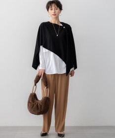 23区 S 【洗える】コンパクトウール マルチウェイ ニットポンチョ