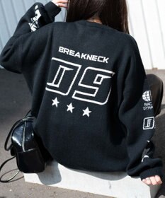 WEGO スポーツグラフィックジャガードニット