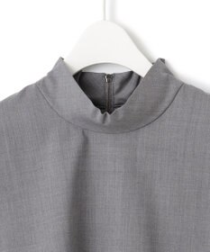 ICB 【洗える】Ｔ/Ｗブロード ハイネックブラウス