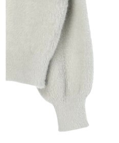 earth music&ecology ミニシャギーパールボタンカーディガン