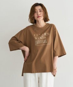 YECCA VECCA 【UVカット】ワイドスリーブ箔プリントTee