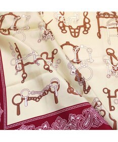 Marca ＜秋の新作＞【Marcaオリジナル】馬具＆ペイズリー 小判 シルクツイル スカーフ