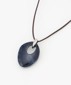 J.PRESS LADIES マーブルトップ レザー ネックレス