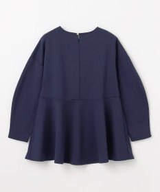 ANY ジョーゼット裏起毛ペプラムプルオーバー