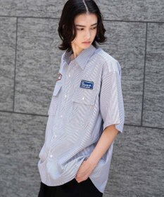 WEGO 【ユニセックス着用ITEM/MLサイズ展開】オックスフォードワッペンシャツ（SS）